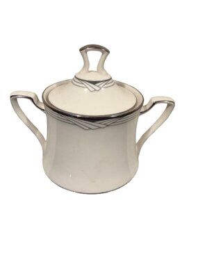 Vintage Noritake Fine China Sterling Sugar Bowl with Matching Lid